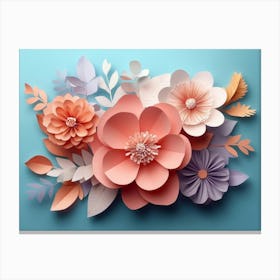 3d Flowers 2 Canvas Print