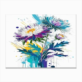 Abstract Flowers Canvas Print