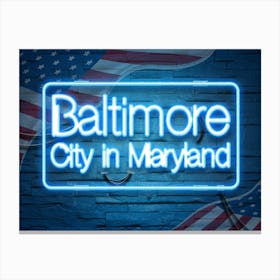 Baltimore City In Maryland Canvas Print