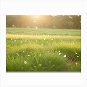 Close Up Photography Of Green Grass With Soap Bubbles Floating In The Background, Creating A Dreamy And Whimsical Scene Canvas Print