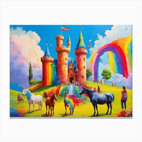 Rainbow Castle 2 Canvas Print