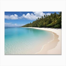 White Sand Beach 1 Canvas Print