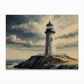 Lighthouse Hamptons style Canvas Print
