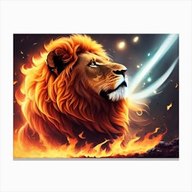 Lion With Sword Canvas Print