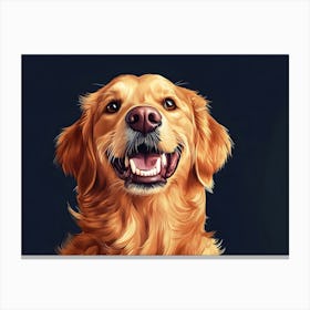 Profile Of The Golden Retriever 1 Canvas Print