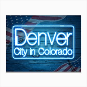 Denver City In Colorado Canvas Print