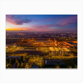 Milano Italy Tramonto Stampe d'Arte Canvas Print