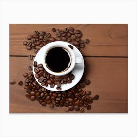 Coffee And Coffee Beans 2 Canvas Print