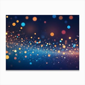 Abstract Image Of A Blurred Background With A Scattering Of Colorful Lights, Resembling Stars In A Galaxy Canvas Print