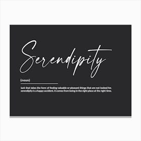 Serendipity Definition Art Print Canvas Print
