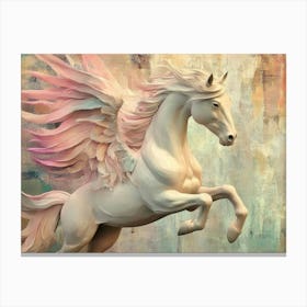 White Horse With Wings Canvas Print