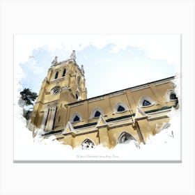 St John’S Cathedral, Hong Kong, China Canvas Print