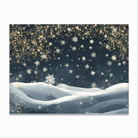 Snowflakes In The Sky vector art Canvas Print