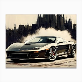 Sports Car In The City 2 Canvas Print