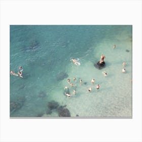 Swimming In The Amalfi Coast Canvas Print