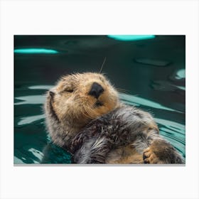 Cute Animal Portraits - Sea Otter Canvas Print