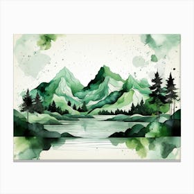 Watercolor Landscape 1 Canvas Print