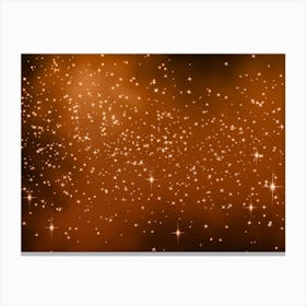 Dark Orange Shining Star Background Canvas Print