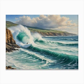 Big Wave Ocean Canvas Print