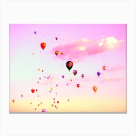 Air Balloon Festival - Pink Sky Canvas Print