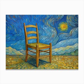 Van Gogh A Simple Chair With A Textured Seat Set Stampe su tela