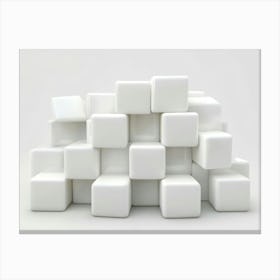 White Cubes Canvas Print