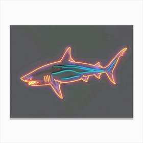 Neon Orange Carpet Shark 6 Canvas Print
