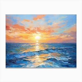 Sunset On The Sea Canvas Print