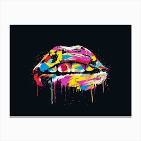 Colorful Lips Canvas Print