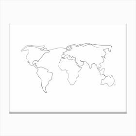 Worldmap Canvas Print