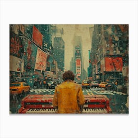 Urban Rhapsody: Collage Narratives of New York Life. New York City 2 Canvas Print