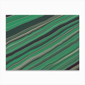 Abstract Green Striped Pattern Canvas Print