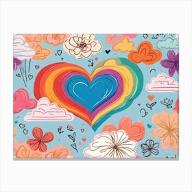 Rainbow Heart 5 Canvas Print