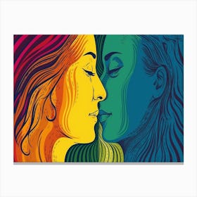 Rainbow Kisses Canvas Print