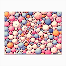 Bold Patterns and Shapes  Contemporary Design pastel  Canvas Print