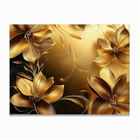 Gold Flowers 48 Canvas Print