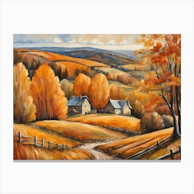 Autumn Landscape Painting (18) Canvas Print