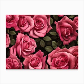 Pink Roses Canvas Print