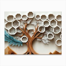 Beehive Tree Canvas Print