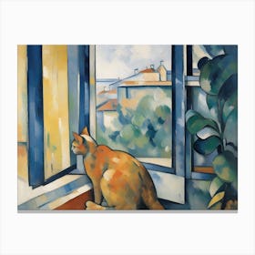 Cat By The Window 3 Canvas Print
