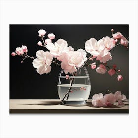 Cherry Blossoms In A Vase Canvas Print