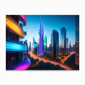 Future World Digital Art Canvas Print