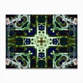 Abstraction Green Pattern Made Of Watercolor And Alcohol Ink Canvas Print