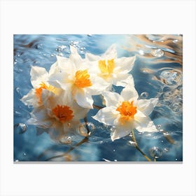Daffodils In Water 1 Canvas Print