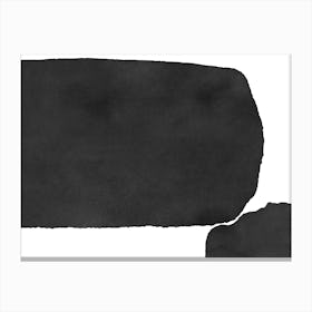 Minimal Black And White Abstract 02 Canvas Print