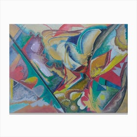 Bedroom Vibrant Abstract Art  Inspired by Kandinsky  Canvas Print