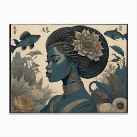 Blue Woman Canvas Print