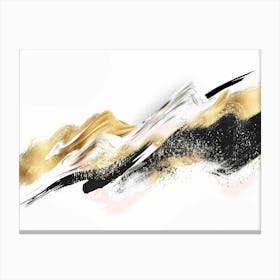 Abstract Gold And Black Painting 49 Canvas Print