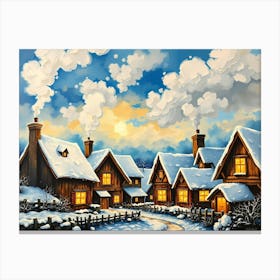 Flux Schnell A Dramatic Bold Acrylic Painting A Snowcovered Vi 0 Toile