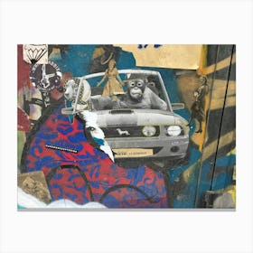 Monkey driver Canvas Print